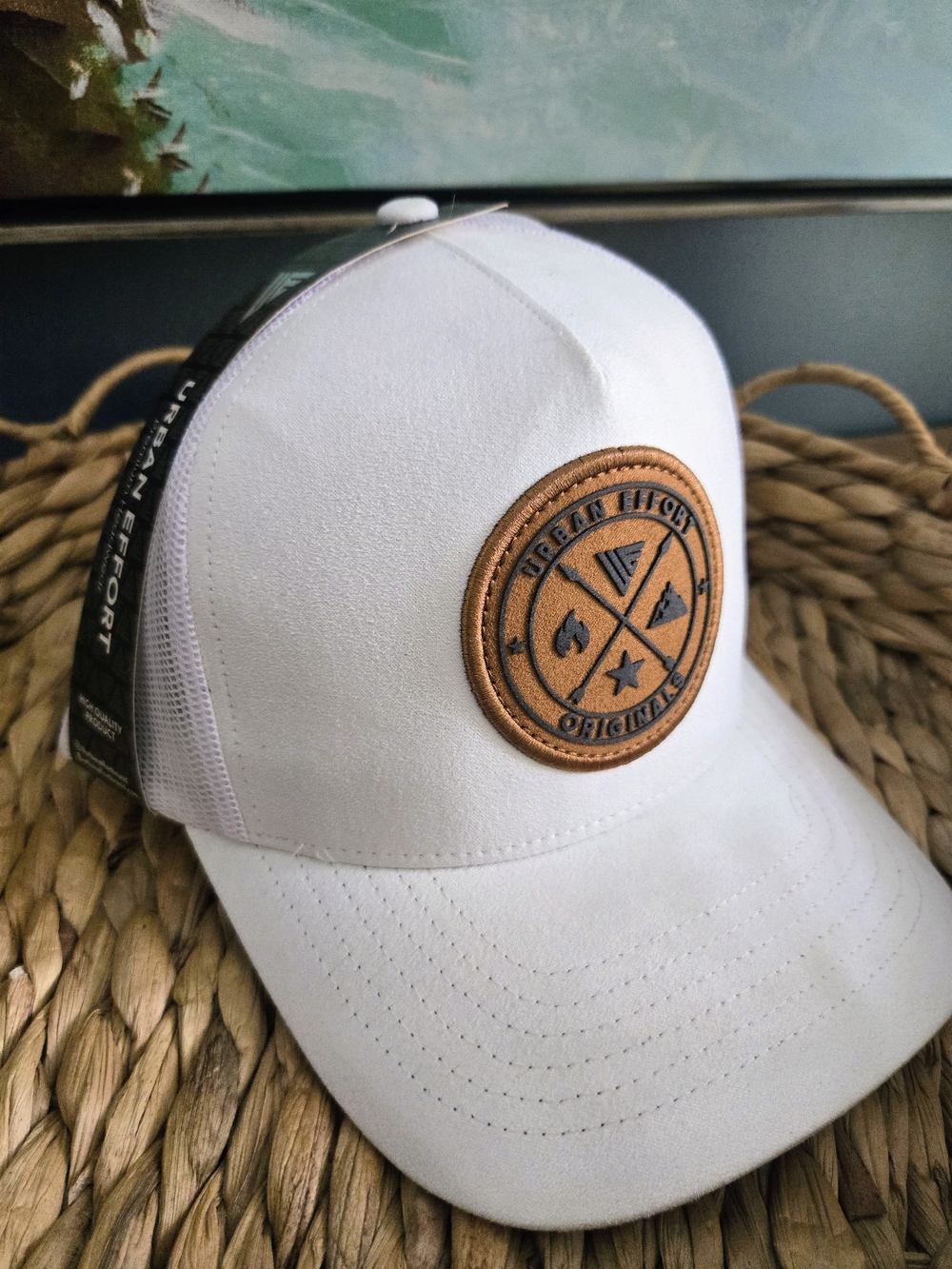 Urban Effort White Suede Premium Trucker Hat NIB Father's Day